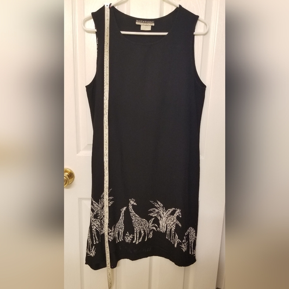 Animal Print Wildlife Giraffe & Palm Trees Dress - Picture 3 of 7